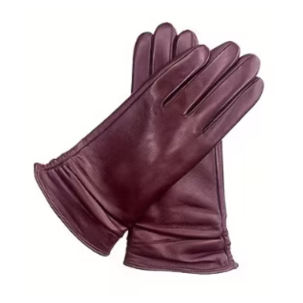 Deep Burgundy Leather Gloves